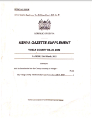 Operationalization of the Health Products and Technologies Unit (HPTU) in Vihiga County 