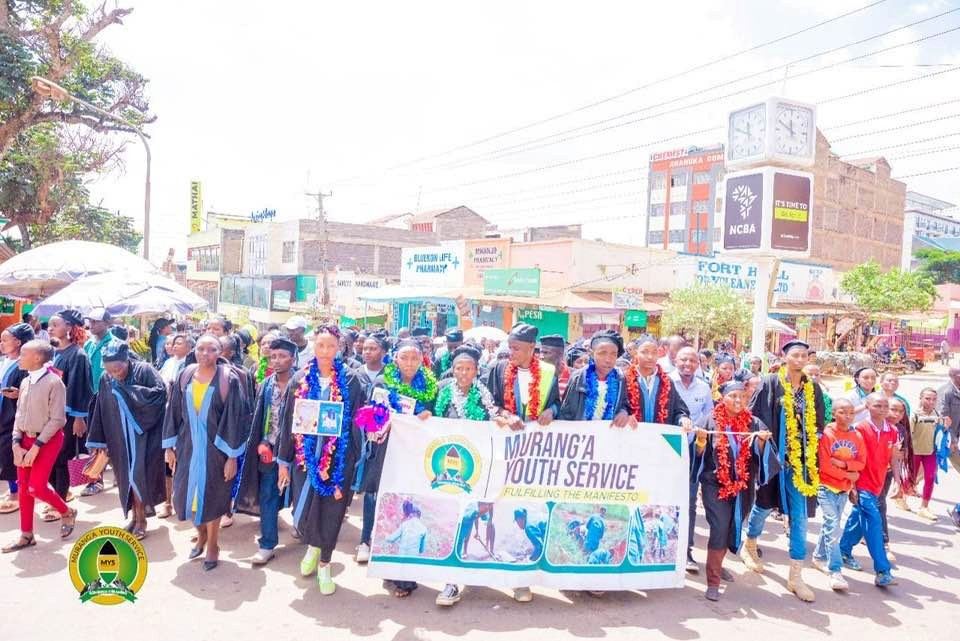 A group of youths celebrating graduation after completing their Technical Vocational Education and Training