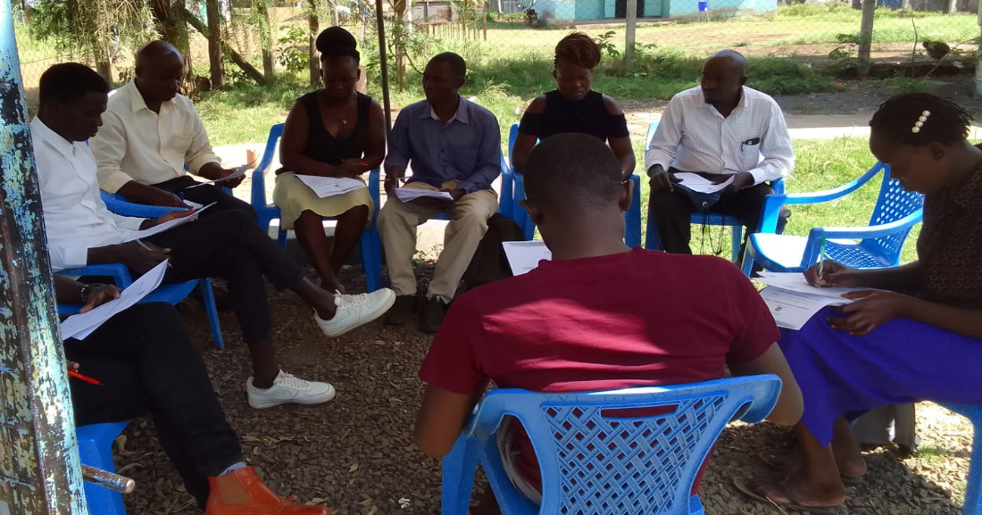 Feedback session during the scoring session with the community members