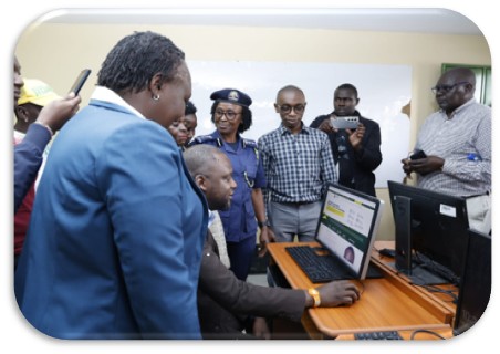 County Executive Committee Member for Innovation and Digital Economy, Mike Gumo during the launch of the Jericho incubation hub