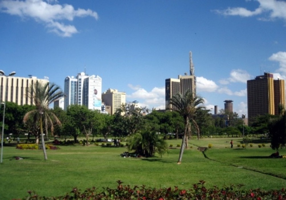 The rehabilitated Uhuru Park showcasing improved landscaping, green spaces, and enhanced recreational areas